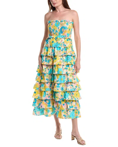 Flora Bea Nyc Rosana Midi Dress In Multi