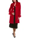 Flora Bea Nyc Saraha Wool Coat In Red