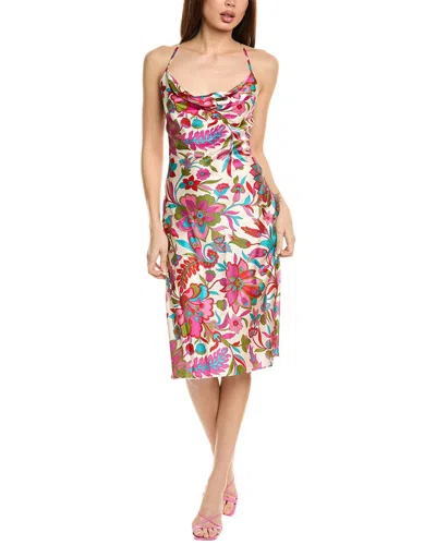 Flora Bea Nyc Savi Silk Mini Dress In White