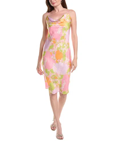 Flora Bea Nyc Savi Silk Slip Dress In Multi