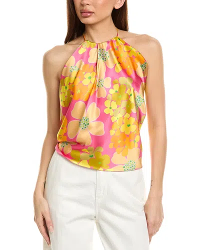 Flora Bea Nyc Silk Halter Top In Multi