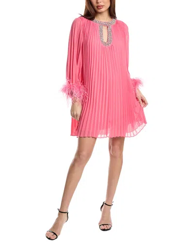 Flora Bea Nyc Steffina Pleated Midi Dress In Pink