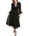Flora Bea Nyc Steffina Pleated Mini Dress In Black