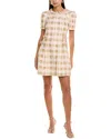 Flora Bea Nyc Tweed Mini Dress In Pink