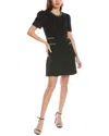 Flora Bea Nyc Tweed Wool-blend Mini Dress In Black