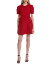 Flora Bea Nyc Wool-blend Mini Dress In Red