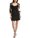 Flora Bea Nyc Yani Mini Dress In Black