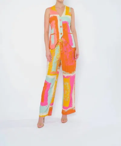 Flora Bea Olly Sleeveless Top In Warhol In Orange