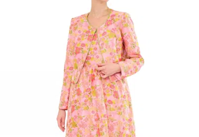 Flora Bea Omilia Coat In Springtime In Pink