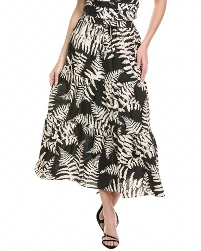 Flora Bea Rimaro Midi Skirt In Black Windswept Way