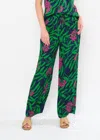 Flora Bea Rolla Wide Leg Pants In Poppy Navy In Blue