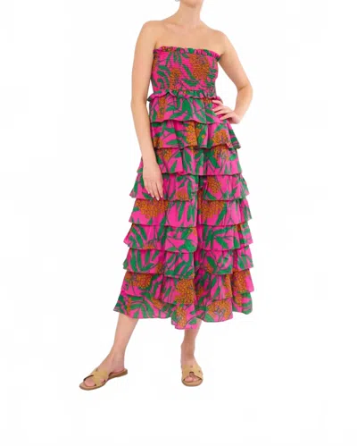 Flora Bea Rosana Maxi Dress In Poppy Pink In Multi