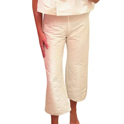 Flora Bea Silk Ahoy Pants In Ivory In Multi