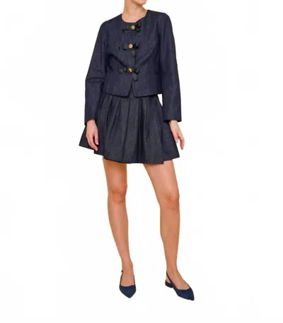 Flora Bea Spinna Coat In Blue