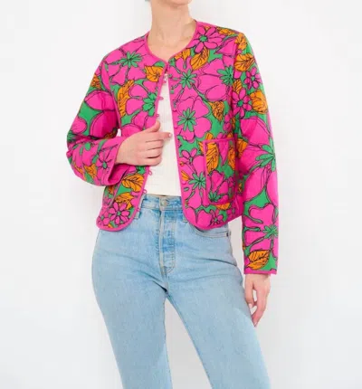 Flora Bea Terra Coat In In Bloom Green
