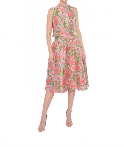 Flora Bea Tricia Sleeveless Top In Peach Begonia In Multi