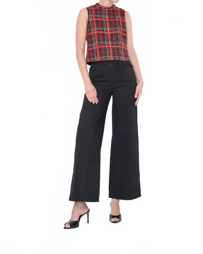 Flora Bea Tricia Sleeveless Top In Royals Tweed In Multi