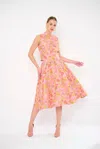 Flora Bea Tricia Top In Springtime Brocade In Multi
