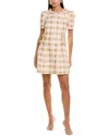 Flora Bea Tweed Wool Blend Mini Dress In Multi In Neutral