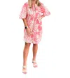 Flora Bea Windswept Dress In Pink In Pink