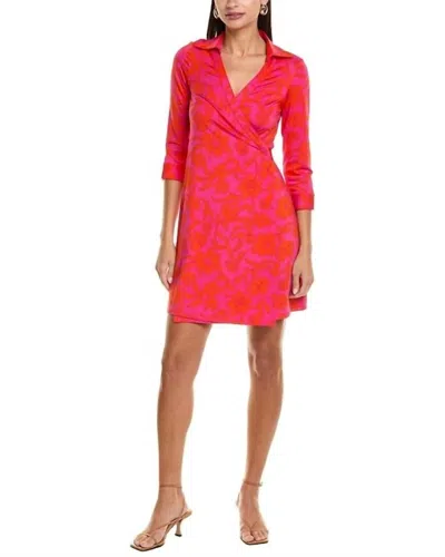 Flora Bea Women's Milo Floral Wrap Dress In Pink/orange In Red