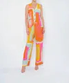 Flora Bea Rolla Pant In Multi In Orange