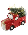 Flora Bunda 10in L Xmas Tree In Ceramic Red Truck In Red
