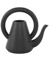 Flora Bunda 10in Loop Ceramic Watering Can In Black
