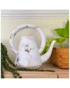 Flora Bunda 10in Loop Marble Ceramic Watering Can In Gold