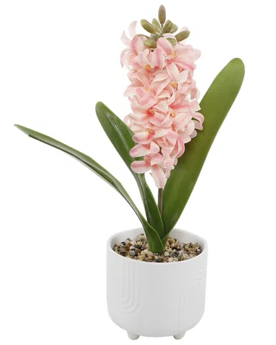 Flora Bunda 14.75in Artificial Pink Hyacinth Flower In Multi