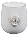 Flora Bunda 20oz Ceramic Flower Candle - Magnolia Bloom In Gray