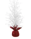 Flora Bunda 23in H Xmas Tree In Velvet In Silver