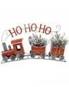 Flora Bunda 28.75in L Led Tin Train With Pines In Multi