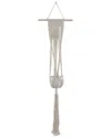 Flora Bunda 33in Hanging Macrame With Ceramic Pot