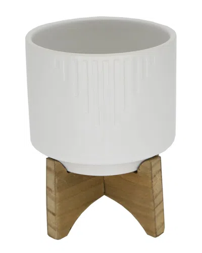 Flora Bunda 4.25in Cascade Ceramic On Stand In White