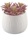 Flora Bunda 4.25in Pink Cactus In Mayan Pot