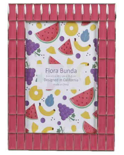 Flora Bunda 4x6 Double Brick Wall Photo Frame In Pink