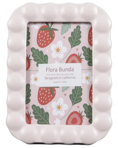 Flora Bunda 4x6 Infinity Dots Ceramic Photo Frame In Pink
