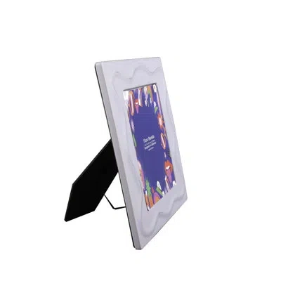 Flora Bunda 5 X 7  A Curve Line Ceramic Frame In Purple