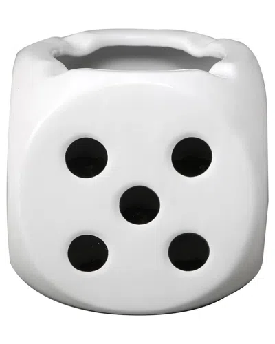 Flora Bunda 5.125in Ceramic Dice Planter In White