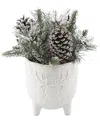 Flora Bunda 5in Ceramic Flower Candle - Magnolia Bloom 20oz In White