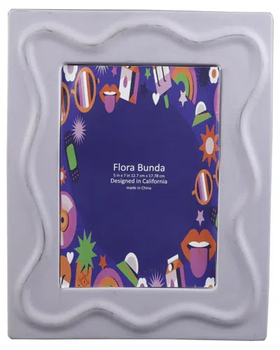 Flora Bunda 5x7 A Curve Line Ceramic Photo Frame In Purple