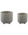 Flora Bunda Moon Phase 2-piece Pot Set In Blue