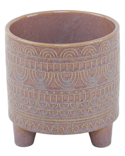 Flora Bunda 6in Aqeuduct Footed Ceramic In Brown