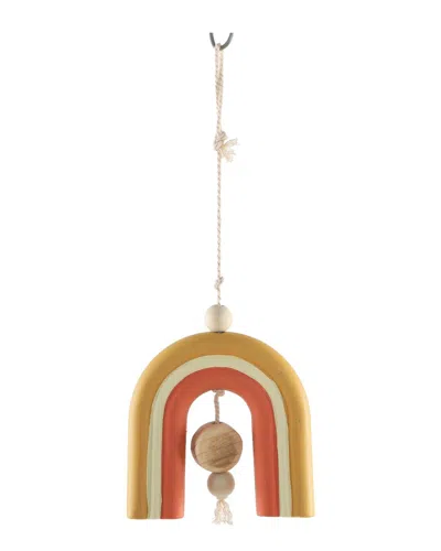 Flora Bunda 6in Ceramic Hanging Rainbow In Orange
