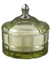 Flora Bunda Glass Vanity Candle In Green
