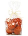 Flora Bunda 8 Pcs Beaded Orange Pumpkins In Orange