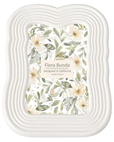 Flora Bunda 8x10 Curves Ceramic Photo Frame In Ivory