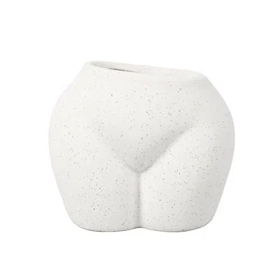 Flora Bunda Ceramic Table Vase In White