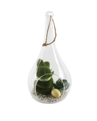 Flora Bunda Easter Glass Teardrop In Green